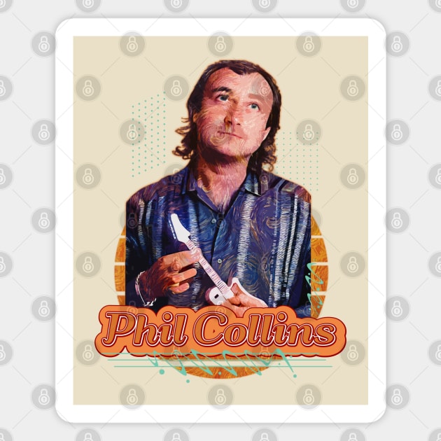 Phil collins \\ Retro Art Magnet by Nana On Here